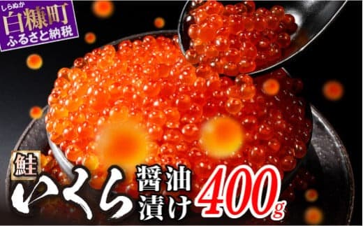 いくら醤油漬 鮭卵 400g(200g×2パック) 小分け イクラ 鮭いくら 鮭 冷凍いくら 北海道 白糠町_K025-1676