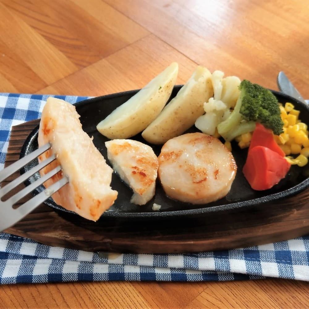 13-363 紋別産ほたて貝柱ステーキ(成形品)(4枚入・3袋)