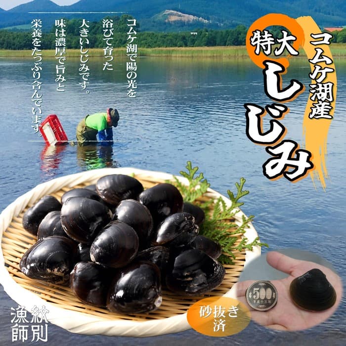 19-42 【紋別市コムケ湖産】 手獲り特大しじみ 600g