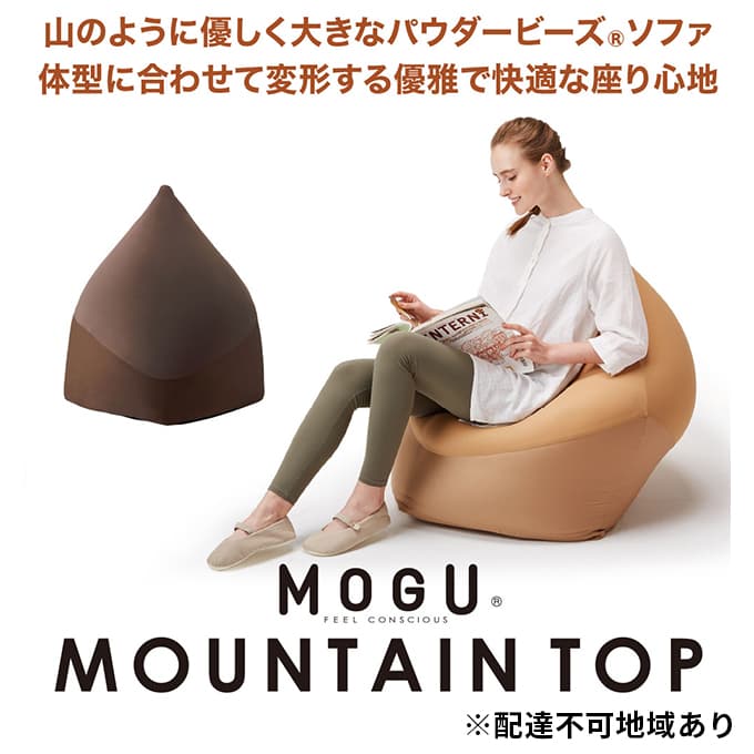 レッド【MOGU-モグ‐】マウンテントップ 〔 クッション ビーズクッション リビングクッション〕