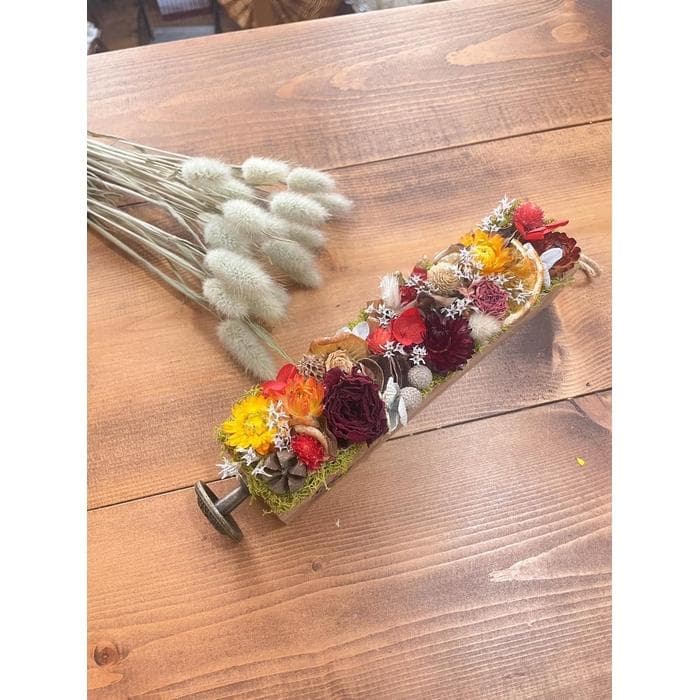 ドライフラワー バトンアレンジ(レッド)kukka【福岡市】