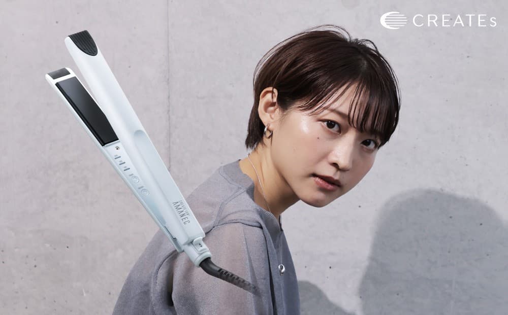 ミニストレートアイロン クレイツ ヘアアイロン ストレート アマネク RCS-D01W ストレートアイロン アイロン 美容 美容家電 日用品 家電 サロン ヘアケア 携帯用 コンパクト 持ち運び 前髪 旅行 軽量 博多 福岡市