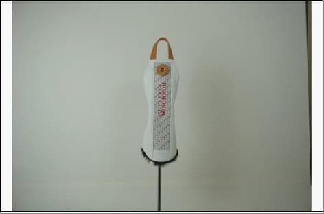 博多革工房HOMMONが作ったゴルフウッド用ヘッドカバー【博多織・牛革】:ダークグレー#7