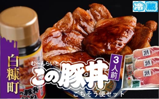 ※冷蔵※【3人前】この豚丼 ごちそう便セット_I013-0163
