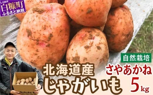 じゃがいも(さやあかね)無農薬・無肥料・自然栽培・北海道産【5kg】_I007-0481
