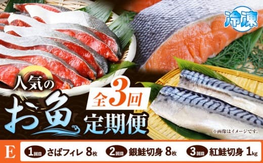 【定期便 全3回】 E サバフィレ 8枚 銀鮭切身 8枚 紅鮭切身 1kg 株式会社魚鶴商店《お申し込み月の翌月より出荷開始》 和歌山県 日高町 鮭 さけ 紅さけ 切り身 さば 塩さば 焼き魚 焼くだけ 簡単 魚 さかな---wsh_uotteie2_25_35000_mo3num1--- (管理コード:wsh_uotteie2_25_35000_mo3num1)