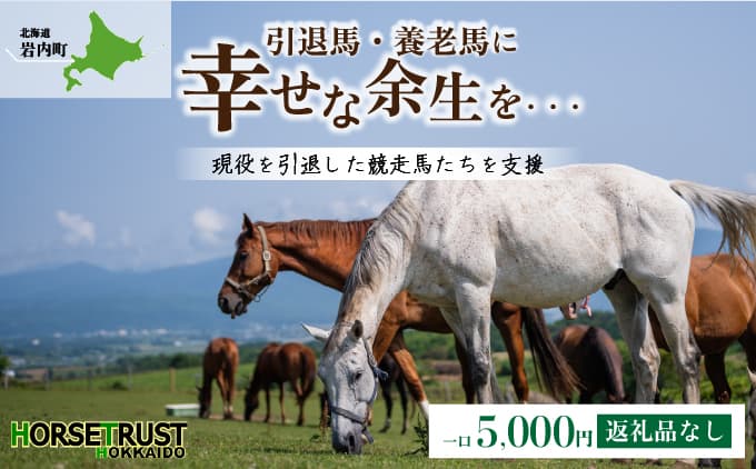 【引退競走馬 余生支援】北海道 岩内町 ホーストラスト北海道支援 5000円コース 引退馬 (管理コード:003-a012)