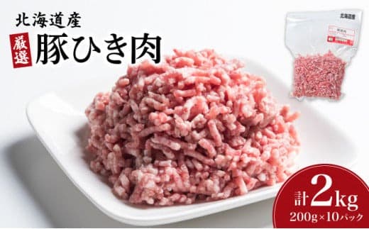 北海道産豚ひき肉2kg(200g×10パック) F21H-431 (管理コード:026-a003)