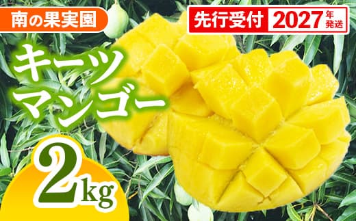 【先行受付】【2027年発送】南の果実園 キーツマンゴー 2kg(2~4玉)- 先行予約 沖縄 産地直送 南国フルーツ 旬の味覚 沖縄県産 国産マンゴー 希少種 季節の果物 沖縄県 八重瀬町(管理コード:SF2023005)