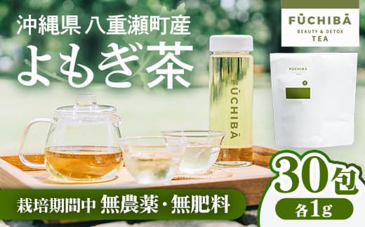 【ポストイン配送】 沖縄県八重瀬町産 よもぎ茶 30包入 「FUCHIBA(フーチバー)」 ノンカフェイン 手摘み 栽培期間中無農薬 無肥料 / 布都天堂