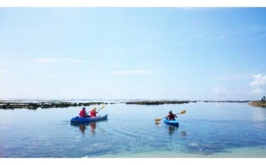 「自然体験学校」八重瀬町玻名城の郷ビーチでシーカヤック体験(ペアチケット)- シーカヤック 体験 カヤック ペア チケット 穴場ビーチ おすすめ 思い出 記念 沖縄県 八重瀬町 (管理コード:C002)