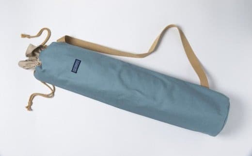 「琉球帆布」ヨガマットケースA(スモークターコイズ)- ヨガ マットケース 収納 帆布 手づくり ハンドメイド 軽い 丈夫 布 人気 シンプル おしゃれ 琉球帆布 手仕事 伝統技術 沖縄県 八重瀬町【価格改定】 (管理コード:XX079)