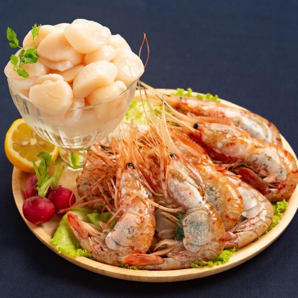 28-48 オホーツク産ホタテ(400g)とぼたん海老(500g)セット