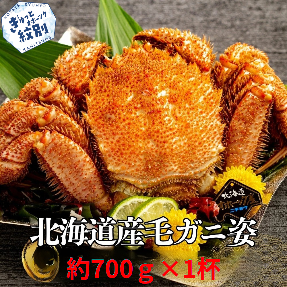 16-191 【訳あり】北海道産毛ガニ 約700g×1杯