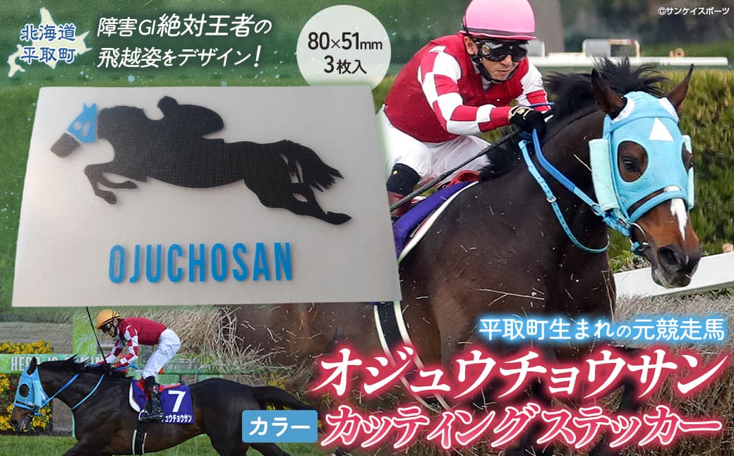 【オジュウチョウサン】カッティングステッカー(カラー)3枚入り BRTV021