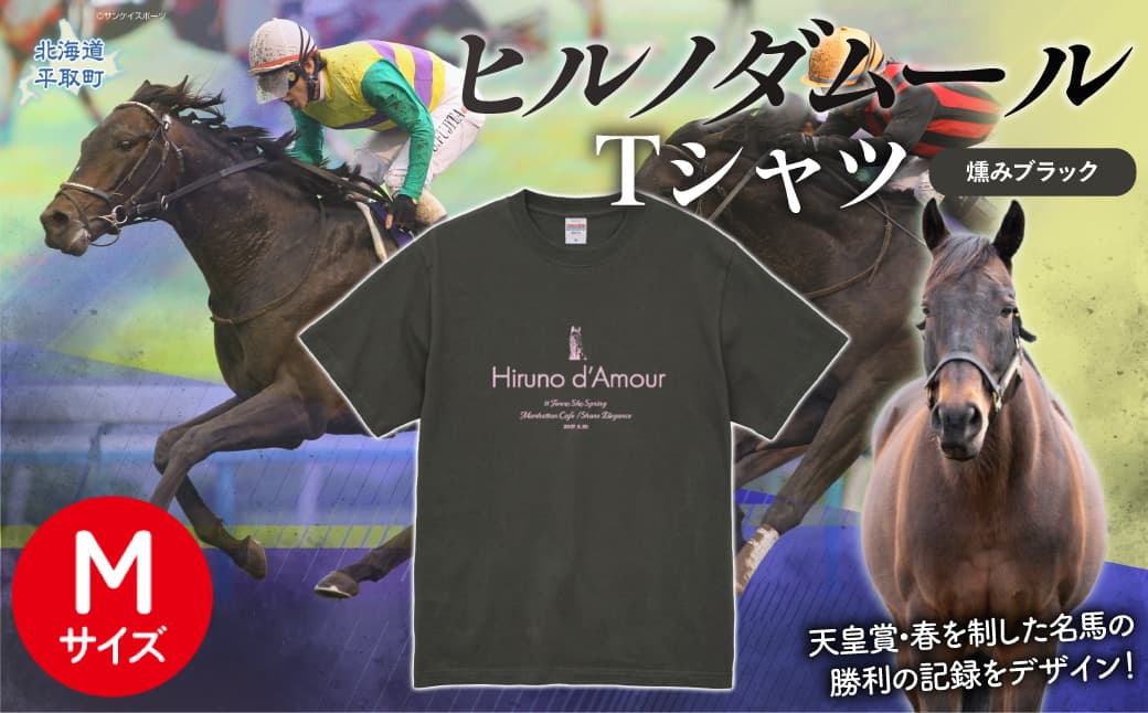 【ヒルノダムール】(燻みブラック)Tシャツ 選べる4サイズ【М】 BRTV300-2