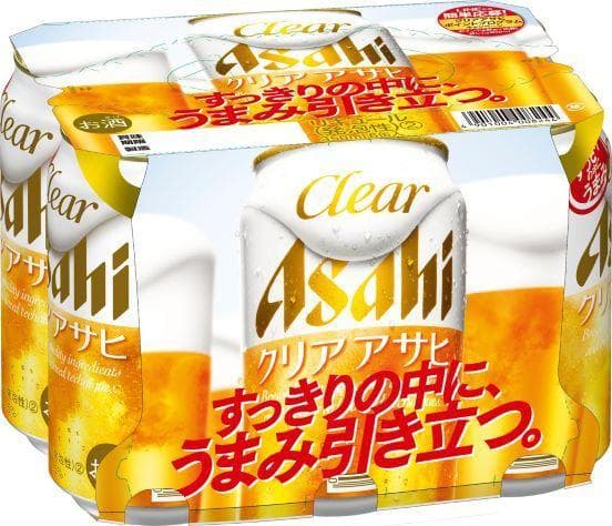 【お酒・おつまみ・デザート特集】【博多工場産】アサヒビール クリアアサヒ350ml 6缶パック ケース入り