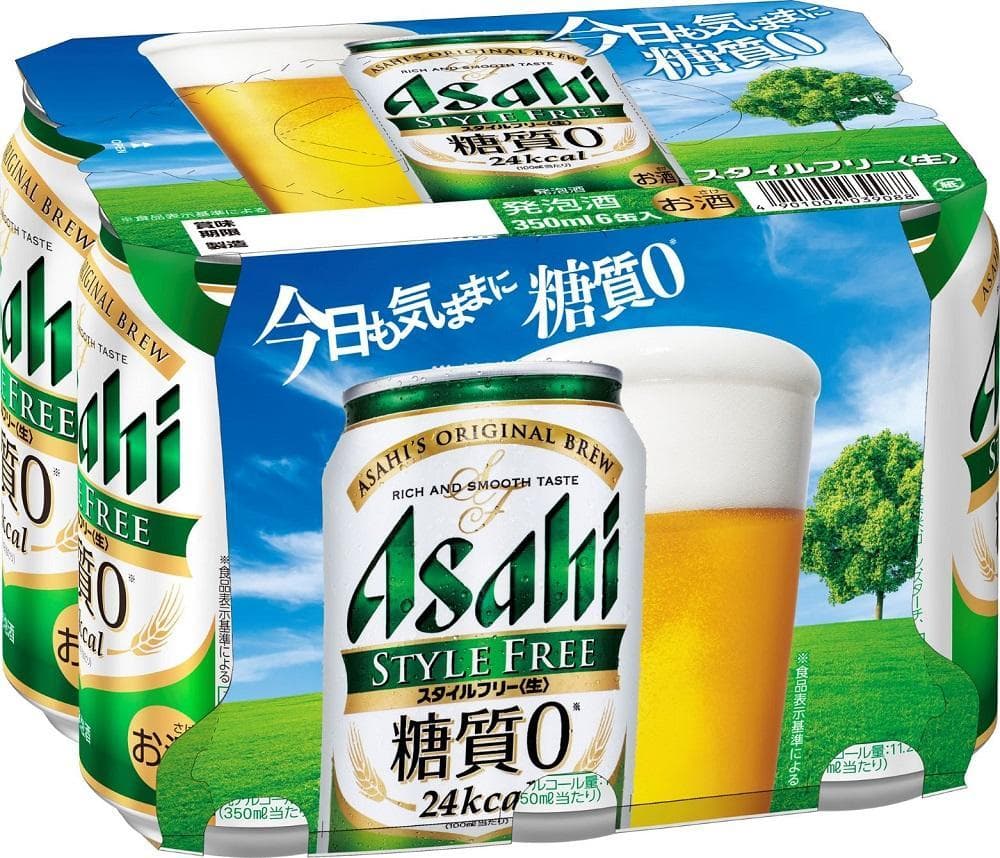 【お酒・おつまみ・デザート特集】【博多工場産】アサヒビール スタイルフリー350ml 6缶パック ケース入り