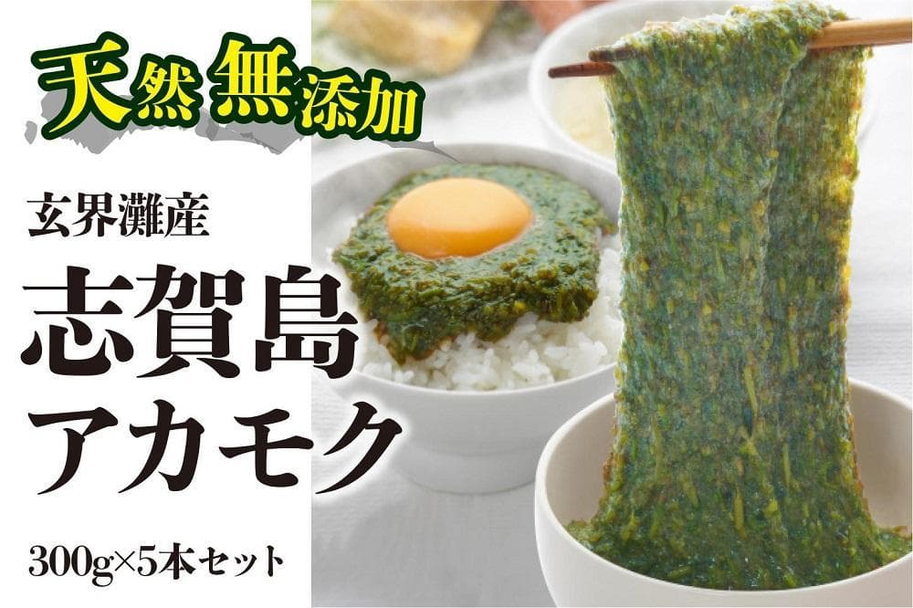 天然無添加 玄界灘産 天然アカモク 300g×5本<福岡市>