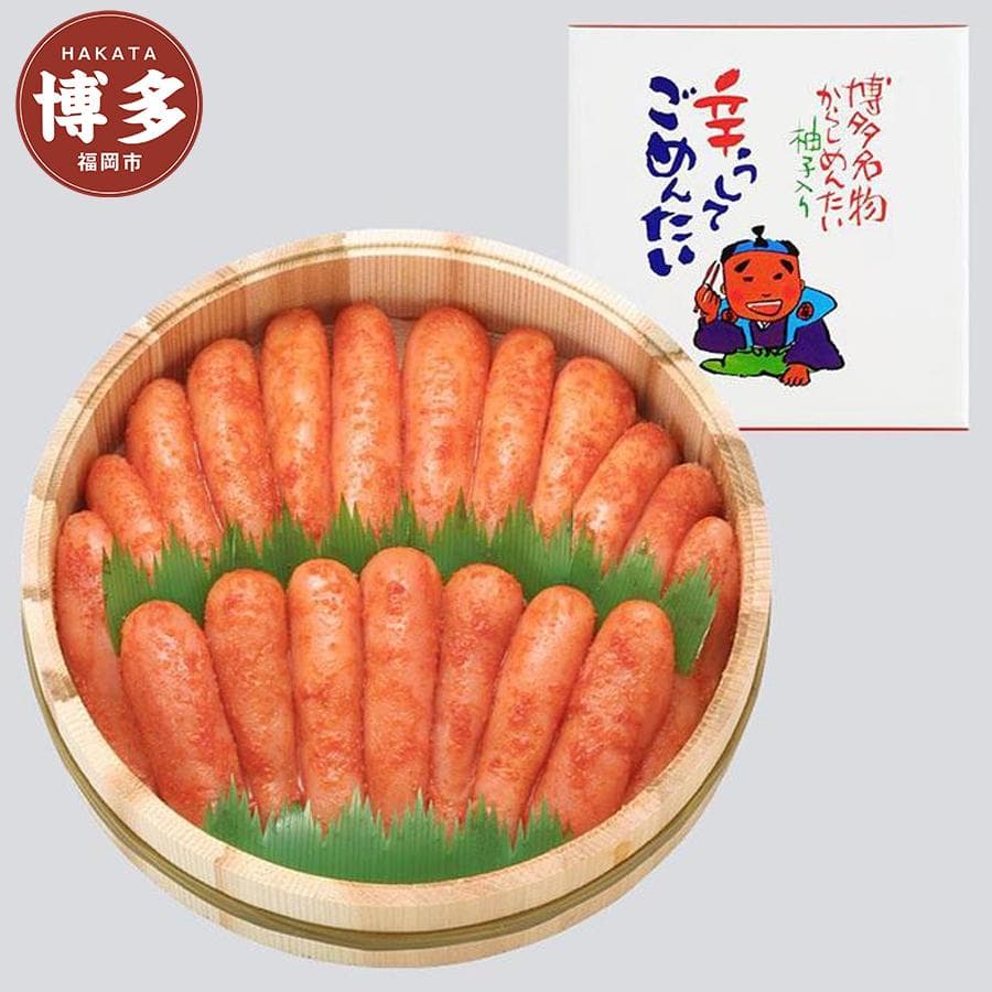 博多名物 無着色辛子明太子1kg木樽入り