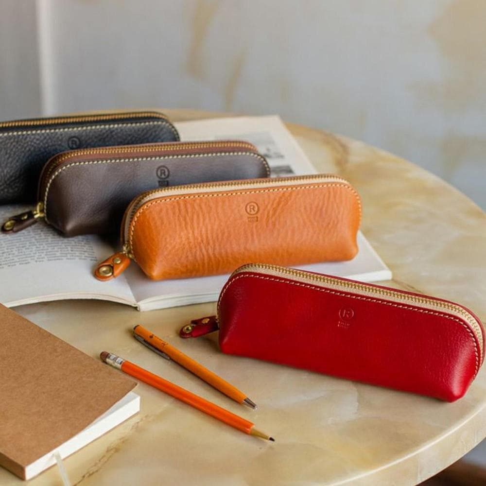 三角ペンケース【福岡市内製造】<チョコ>