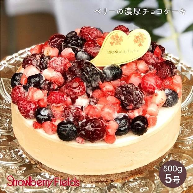 【福岡市】ベリーの濃厚チョコケーキ 5号 15cm径 ストロベリーフィールズ