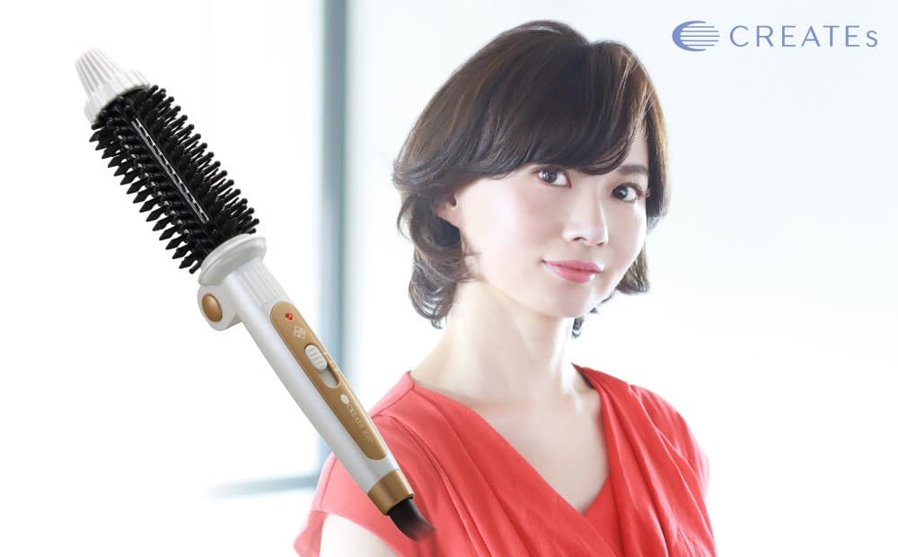 ロールブラシアイロン クレイツ ヘアアイロン カール ロールブラシキャッチ&カール 26mm RCIR-G26FP ロールブラシ コテ アイロン 美容 美容家電 日用品 家電 サロン ヘアケア 折りたたみ 携帯用 持ち運び 旅行 コンパクト 博多 福岡市