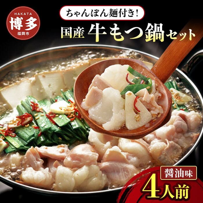博多牛 もつ鍋 セット 4人前 (醤油味)