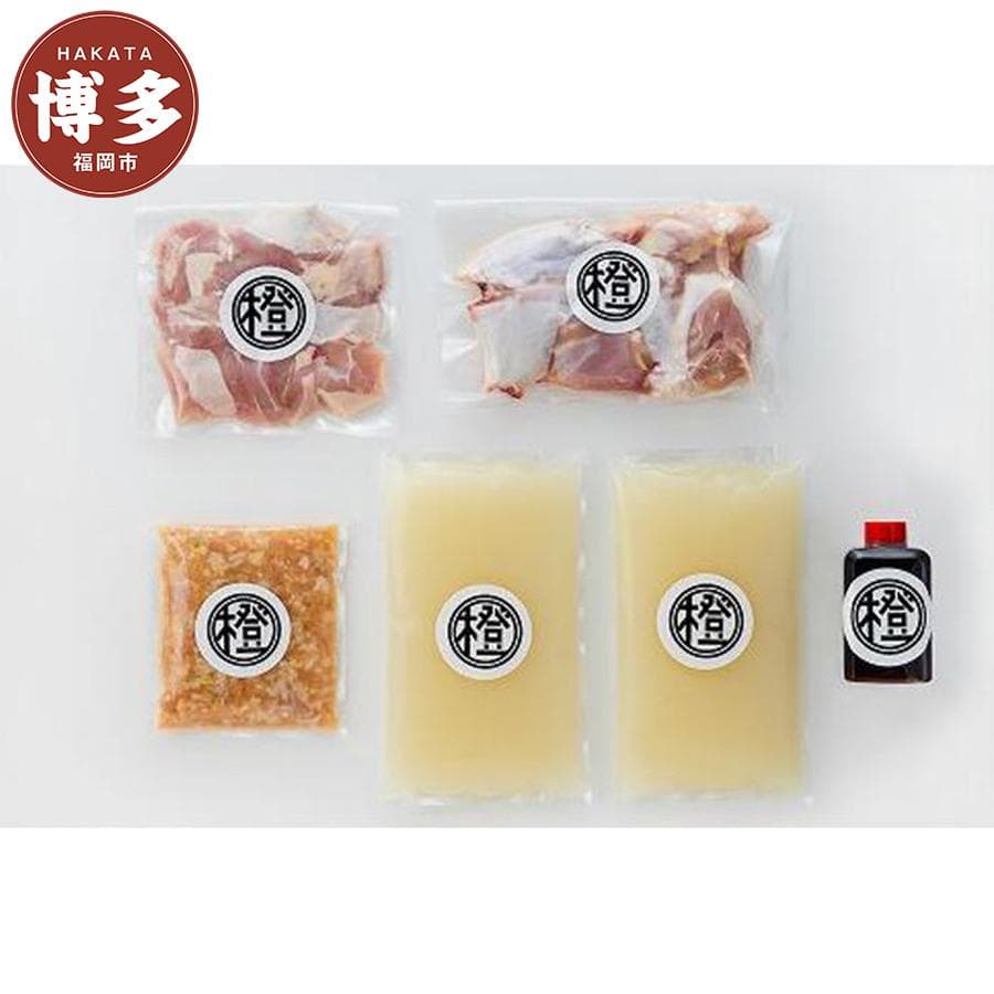 博多 水炊き 水たき セット 3~4人前 | ふるさと納税 水たき 水炊 みずたき 鍋 福岡市 鶏鍋 鶏肉 うどん ポン酢 つみれ 冷凍 人気 ご当地 お土産 スープ付き 便利 おすすめ ランキング お取り寄せ 福岡県 送料無料