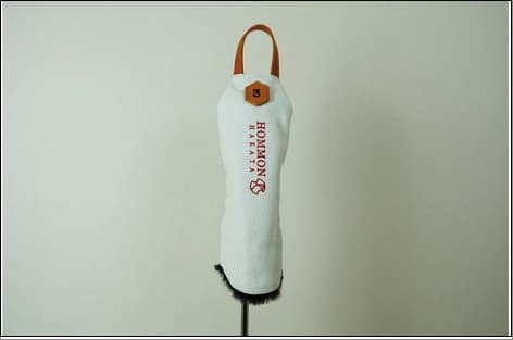 博多革工房HOMMONが作ったゴルフウッド用ヘッドカバー【牛革】:ブラック#X