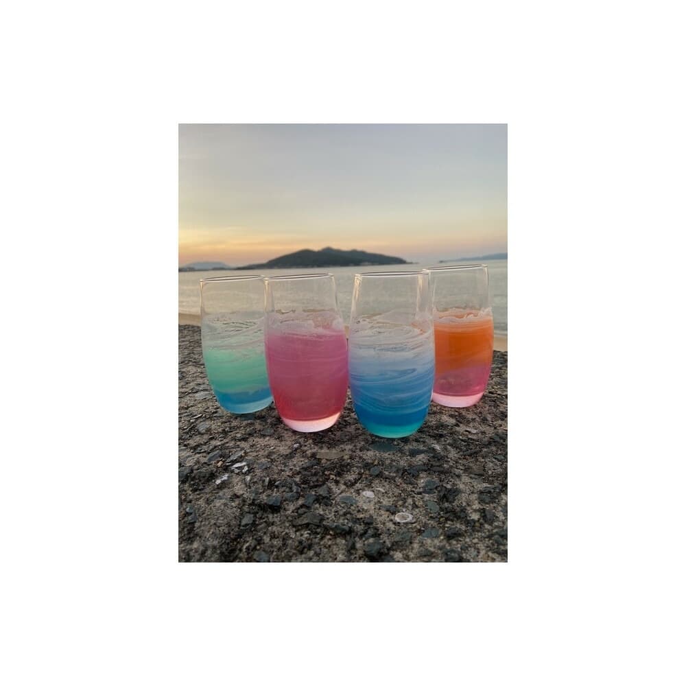 【福岡市】オーシャングラス 1個 420ml【ブルー系】