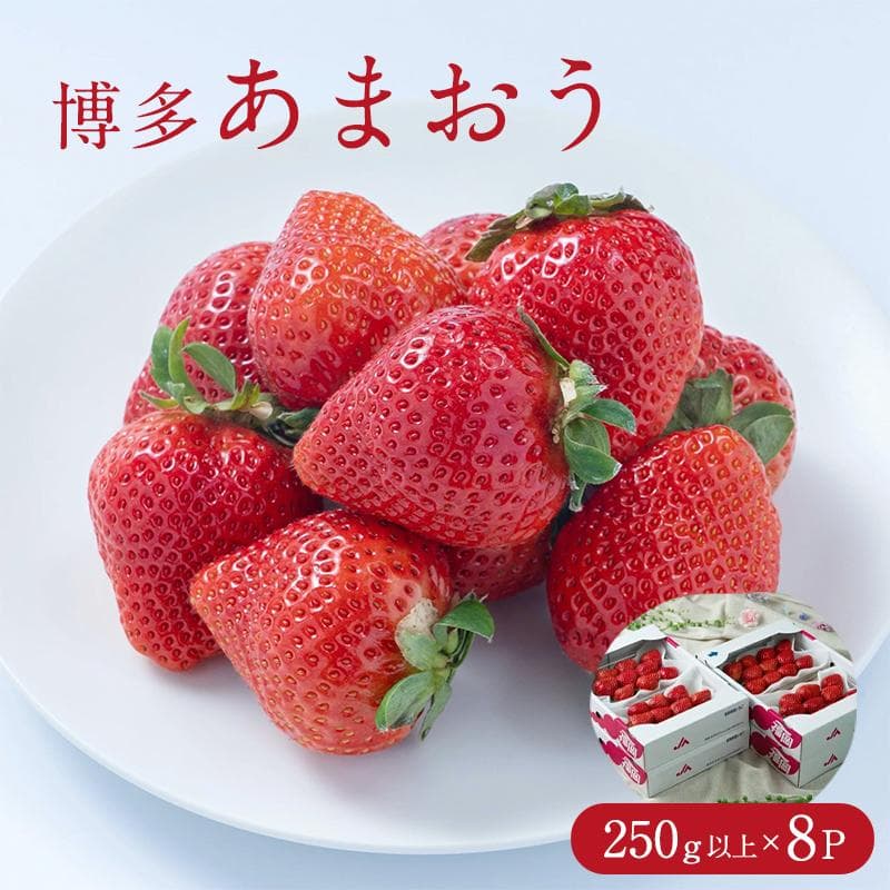 フルーツソムリエが選んだ 福岡県産春あまおう8パック※一部離島不可【1パックあたり250g】