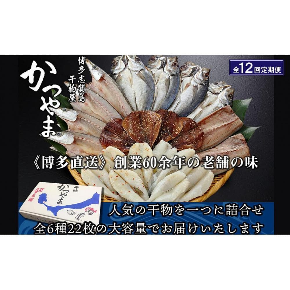 【全12回定期便】昔ながらの製法で作った干物詰合せ 全6種22枚×12回 | 魚 お魚 さかな 食品 人気 おすすめ 送料無料