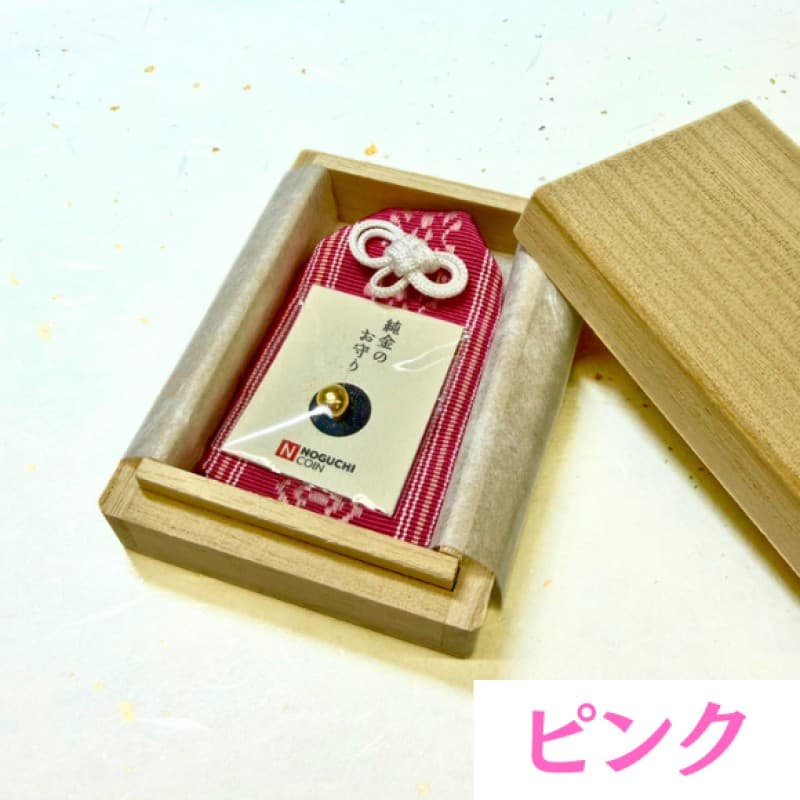 博多織 金の一粒守 1g ピンク 純金 お守り袋 24金 セット おまもり 金 お守り 伝統工芸 伝統工芸品 かわいい 九州 博多 福岡市