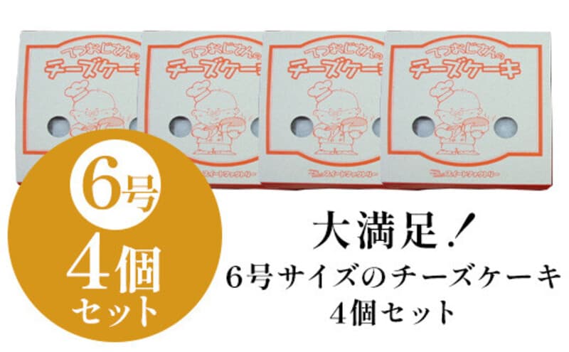 【定期便全6回】てつおじさんの チーズケーキ 4個 6号サイズ 冷凍 | チーズ ケーキ てつおじさん 6号 ホール ホールケーキ お菓子 洋菓子 お取り寄せ スイーツ スィーツ デザート おやつ送料無料 福岡 福岡市