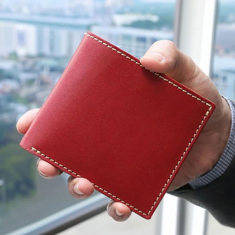 2つ折り財布【福岡市内製造】<レッド>
