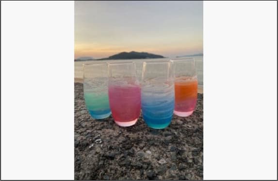 【福岡市】オーシャングラス 1個 420ml【ピンク系】