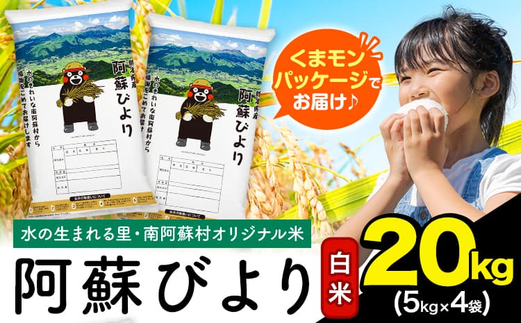 【お米特集】白米 阿蘇びより 20kg (5kg×4袋)《12月中旬-2月末頃出荷》|人気米 熊本県産米 お米 生活応援米---mna_aby_r7_h_20kg_48500_bc122---