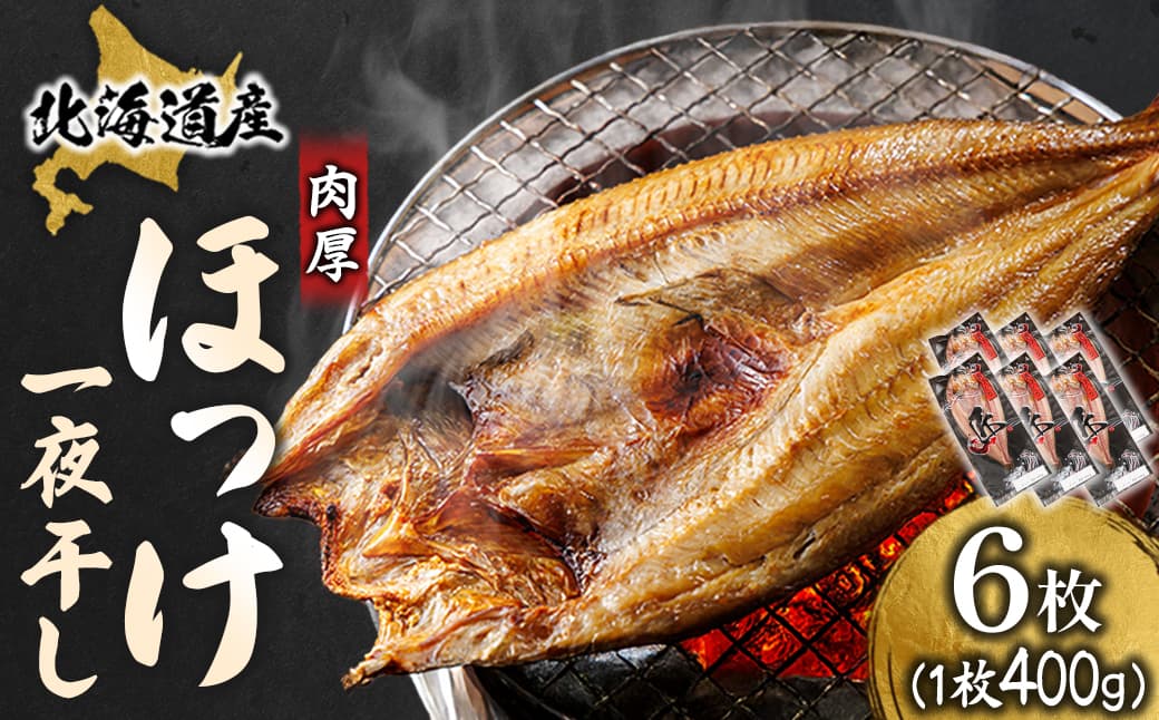 北海道産 ほっけ一夜干し(400~449g)×6枚 【配送日時指定可能】 釧路町の匠が贈る 北の至宝 ホッケ 干物 焼魚 焼き魚 白身魚 セット ひもの 魚干物 一人暮らし セット おかず 冷凍 スピード発送 すぐ届く 魚介類 海鮮 絶品 人気 ヒロセ すぐ発送 北海道 釧路町 釧路超 特産品