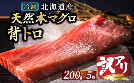北海道産 天然 本マグロ 背トロ 冷凍 200g × 5柵 計1kg(訳あり 筋あり)<出荷時期:2026年8月頃~順次出荷> 国産 鮪 ホンマグロ クロマグロ ネギトロ マグロたたき にもできます マグロステーキ マグロ中トロ 冷凍 魚介類 海鮮 絶品 高級 配送月指定 配送月を選べる 配送時期 発送月が選べる 発送月 人気 ヒロセ 北海道 釧路町 釧路超 特産品
