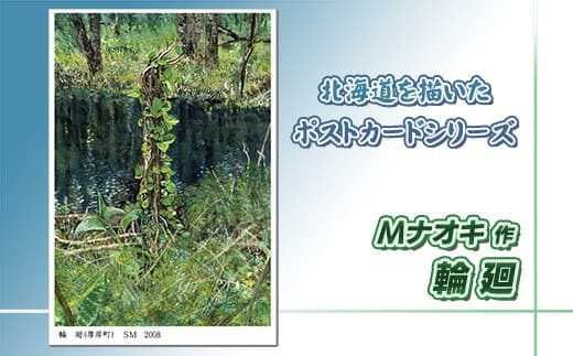 北海道 絵葉書(ハガキ) 贈呈用 輪廻 アート アーティスト 絵画 北海道 | Mナオキオリジナル 作品 北海道 釧路町 釧路超 特産品