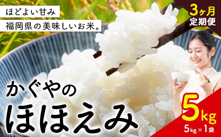 【3ヶ月定期便】米 かぐやのほほえみ 5kg 白米 《お申込み翌月から出荷》 福岡県 小竹町 お米 ブレンド米 国産---ktk_khhtei_31000_5kg_mo3---