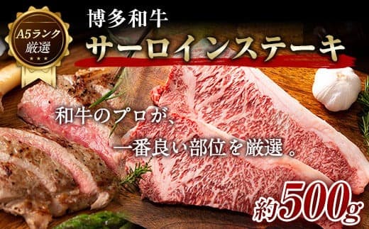 博多和牛サーロインステーキセット 500g (250g×2枚)《30日以内に出荷予定(土日祝除く)》小竹町 博多和牛 株式会社MEAT PLUS 牛肉 サーロイン A5ランク のみ使用 厳選---sc_fmphwgsir_30d_22_19500_500g--- (管理コード:sc_fmphwgsir_30d_22_19500_500g)