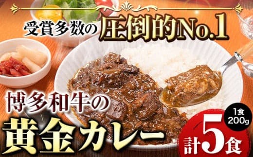 博多和牛の黄金カレー 200g×5食 清柳食産《30日以内に出荷予定(土日祝除く)》九州産 牛 カレー 黄金カレー 博多和牛 送料無料 冷凍 鞍手郡 小竹町---sc_fsruhkri_30d_23_14000_5i--- (管理コード:sc_fsruhkri_30d_23_14000_5i)