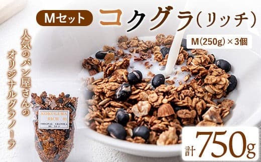 コクグラ(リッチ) Mセット 送料無料《30日以内に出荷予定(土日祝除く)》福岡県 鞍手郡 小竹町 Yu-3 グラノーラ 黒大豆 クロダマル---sc_yukkgura_30d_24_17000_750g--- (管理コード:sc_yukkgura_30d_24_17000_750g)