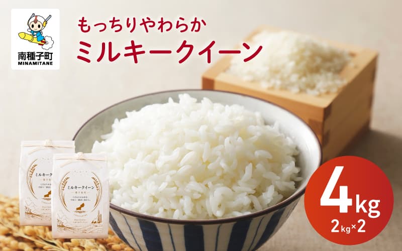 【ふるさと納税】 令和8年産 新米 ミルキークイーン 4kg(2kg×2) お米 こめ コメ 精米 白米 南種子町 鹿児島 かごしま【株式会社こめこめアイランド】