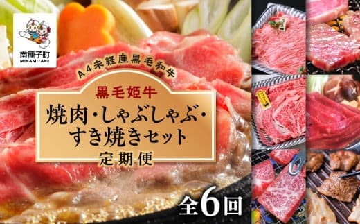 【定期便】焼肉・しゃぶしゃぶ・すき焼きセット(全6回)