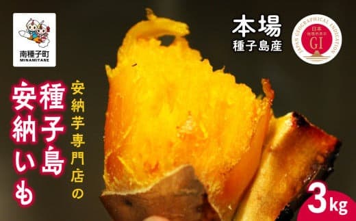 【先行予約】 本場 種子島産 天然スイーツ 種子島 安納いも 3kg 詰め合わせ さつまいも さつま芋 安納芋 焼きいも 甘い ねっとり スイーツ おやつ 3キロ たねがしま 人気 南種子町 鹿児島 かごしま 【有限会社南種子衛生 種さん】