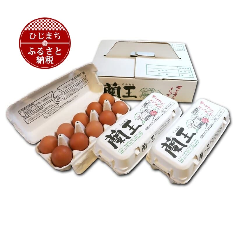 蘭王たまご 30個 (10個入り × 3パック ) ギフト箱でお届け 卵 たまご 玉子 タマゴ 鶏卵 まとめ買い オムレツ 卵かけご飯 朝食 料理 人気 美味しい 【1326093】