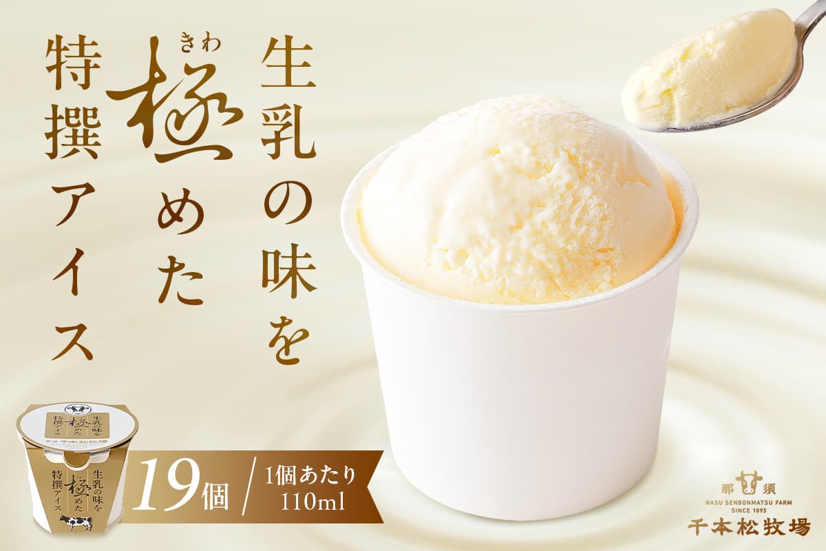 【夏のおすすめ特集】生乳の味を極めた特撰アイス19個セット 【千本松牧場】 ns025-011-19 【お菓子 スイーツ 詰め合わせ アイスクリーム 牛乳 ギフト】 (管理コード:ns025-011-19)
